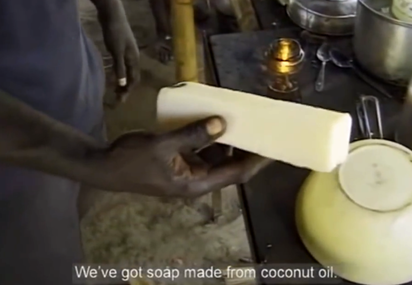 Jabón natural elaborado con aceite de coco